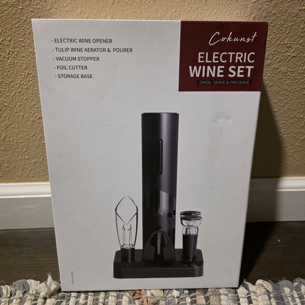 Black Electric Wine Set